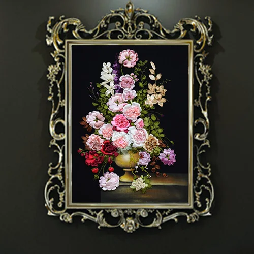 Рукоделие Набор для вышивки крестиком из ленты сделай сам красной искусственной