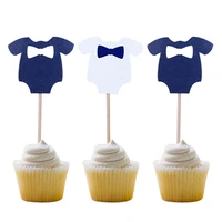 10pcs baby shower its a boy girl clothes cupcake toppers birthday party decorations kids favors supplies babyshower june