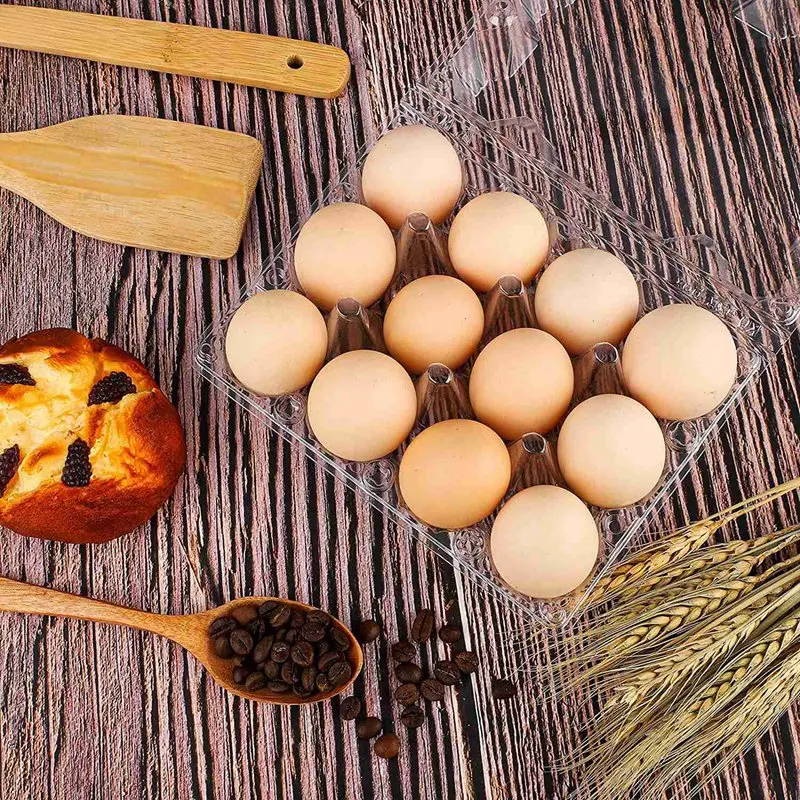 20 шт. картонных коробок для яиц прозрачный пластиковый держатель контейнер