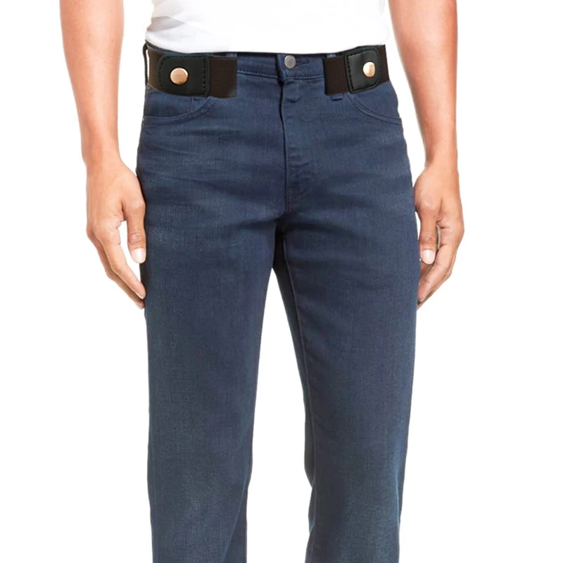 

Adult Slim Stretch Invisible Belt Simple Wild Lazy Elastic Belt Jeans Dress Without Buckle Ladies Belt men's Belt Elastic