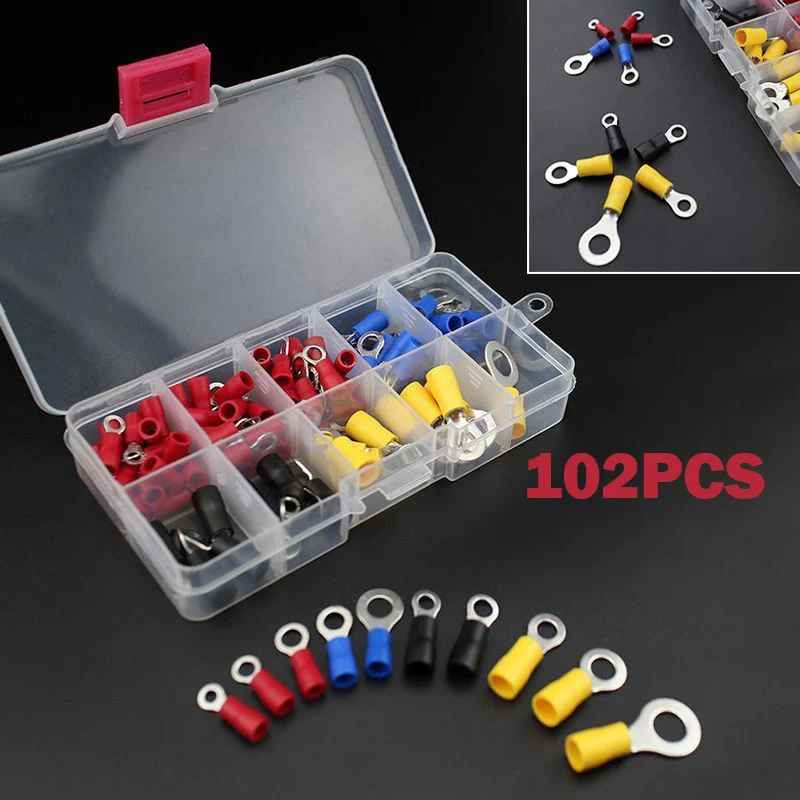 Electrical Assorted Insulated Wire Cable Terminal Crimp Connector Spade Set Kit sale Connectors Terminals | Обустройство дома
