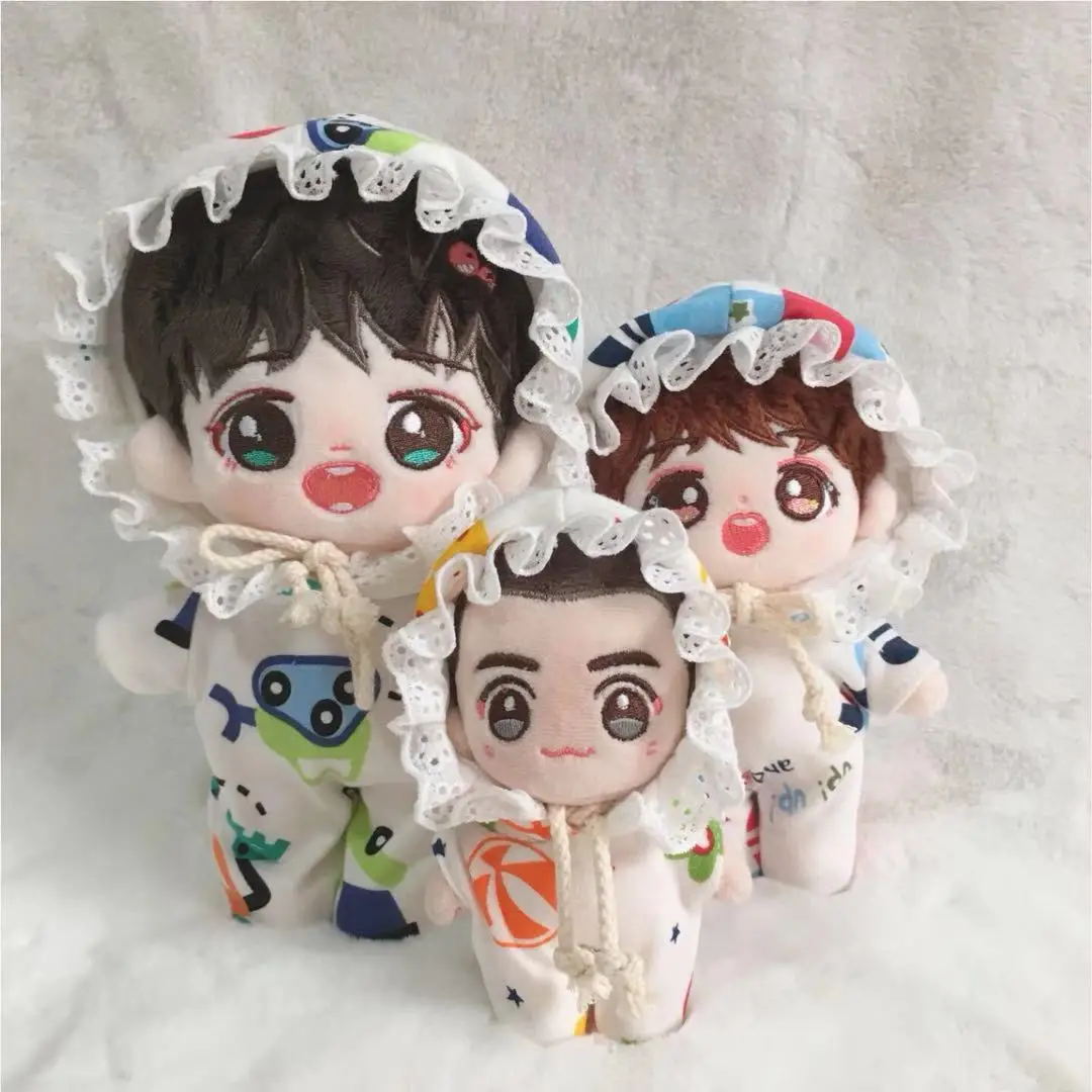 Ручная работа, 10 см/15 см/20 см, милые аксессуары для кукол, одежда, пижамы, плюшевая кукла, одежда для сна, для idol набивные куклы, игрушки