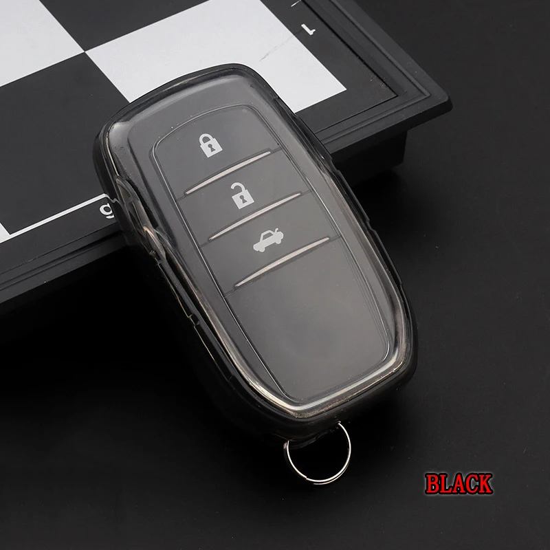 

High quality TPU car key cover For Toyota key cover Corolla Camry Asia Long Rongfang Prado car key case buckle car accessories