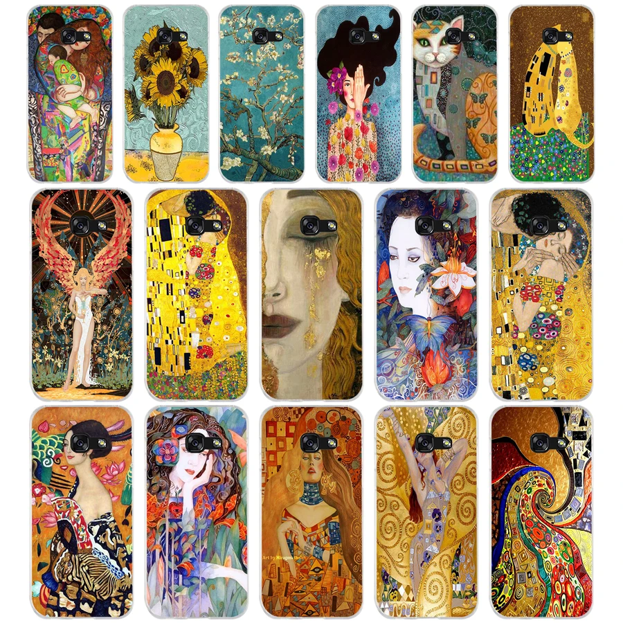 097FG the kiss Gustav Klimt Мягкий Силиконовый ТПУ чехол для телефона Samsung a3 2016 a5 2017 a6 plus a7 a8 2018