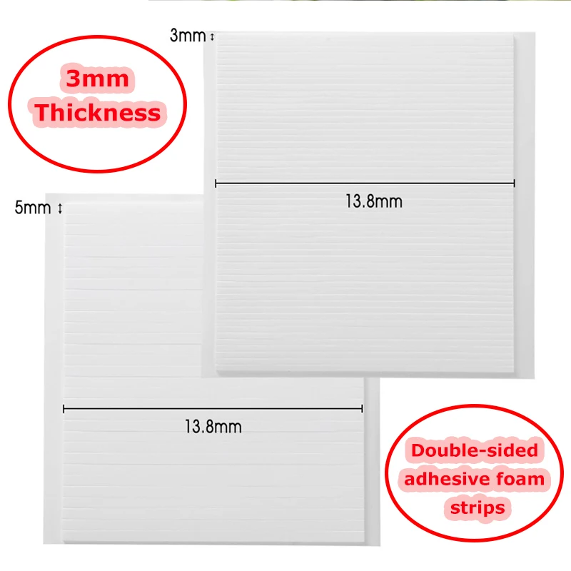 

3mm Thickness Double-sided Adhesive Foam Single Strips for DIY Scrapbooking Shaker Cards Making Craft Supplies 2021 New