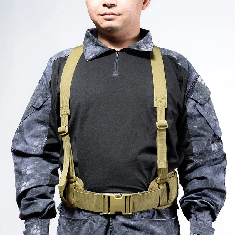 Тактический ремень CS Battle Molle армейский пояс с плечевым ремнем для охоты на