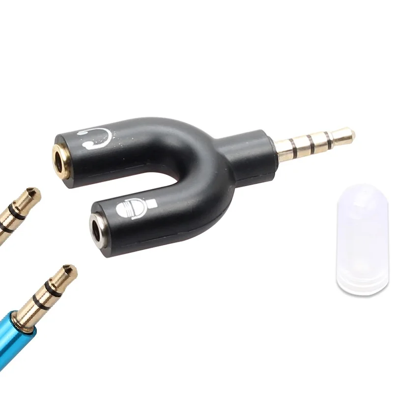 3 5 мм сплиттер стерео разъем u-образный аудио микрофон и Разветвитель для