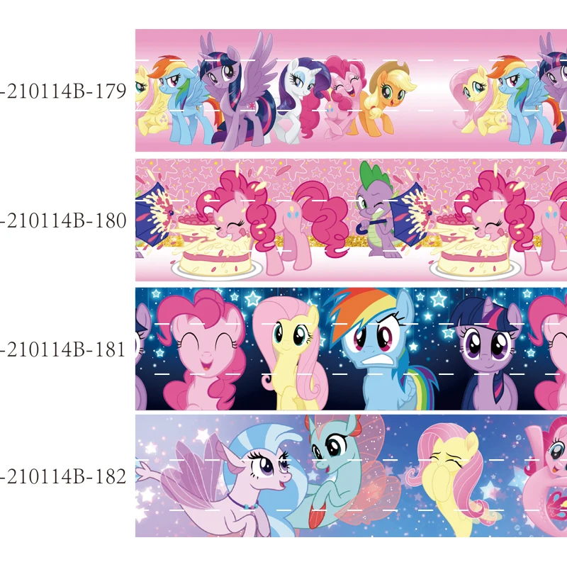 

Liston Printed Pony Cartoon Character Grosgrain Ribbon 25mm 38mm 10yards for Hair Bow Craft Decoration