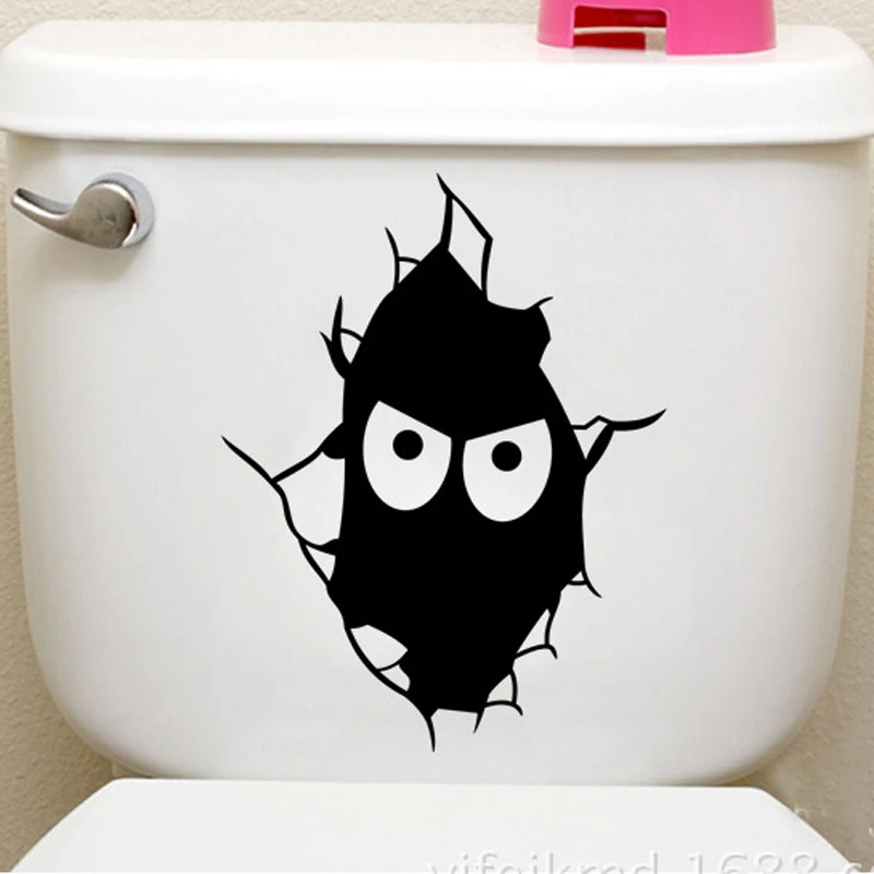 

DIY Removable Funny Cute Toilet Wall Stickers Vinyl Decal Home Decor Decal Waterproof Posters Wallpaper English Alphabet Kawaii