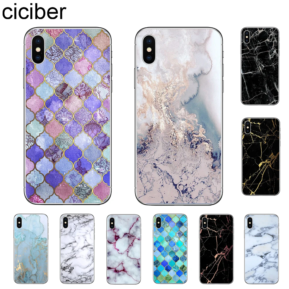 Модные мраморные Чехлы ciciber для телефона iPhone 7 8 6 6s Plus X XR XS MAX Искусственный Мягкий
