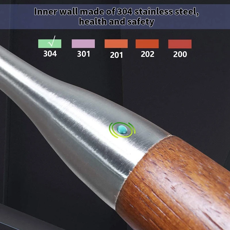 Ложка-скиммер сервировочная ложка с термостойкой деревянной ручкой для кухни |