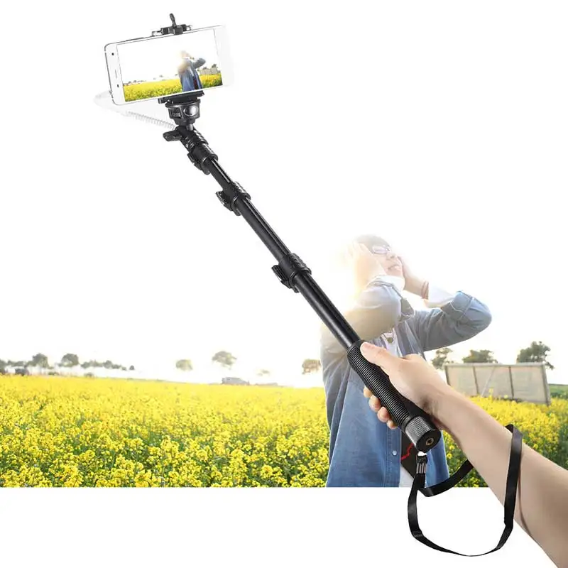 Проводной монопод YUNTENG с автоспуском и зажимом для телефона селфи Палка iPhone X 8 7 6S