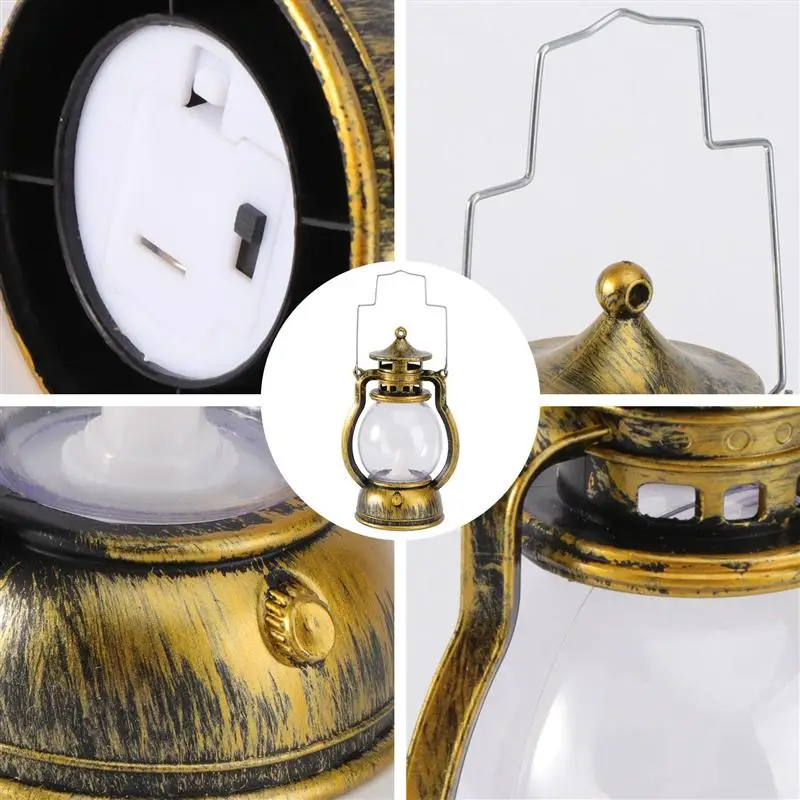 

Retro Handheld Lantern Creative Bar Decoration Scene Vibe Lamp Party Decoration Accessories Garden Yard Lamp(With Battery)