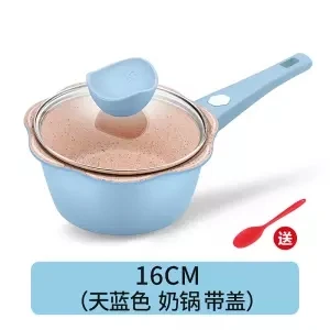 Набор кухонных кастрюль для супа и кастрюли для мясного бульона, детские пищевые добавки, емкость для молока камень майфан, антипригарные горшки для приготовления пищи, детские маленькие - Цвет: 16cm milk pot with l