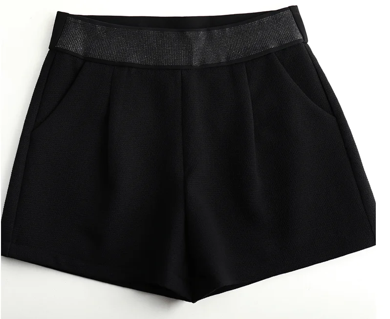 

New Shorts 2021 Color Sashes Casual Shorts Women High Waist Slim Short Femme one