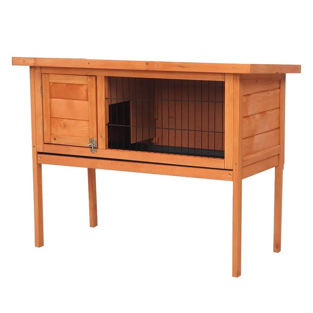 

36" Wooden Rabbit Bunny Pet Cage Small Animal House Chicken Coop Single Deck