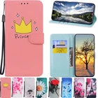 Кожаный чехол-книжка с цветочным рисунком для XIAOMI Mi 9 Lite 9T A1 A3 10T 11 Lite Pro POCO X3 NFC Pro M3 F3 Mi10T Mi9T мультяшный чехол