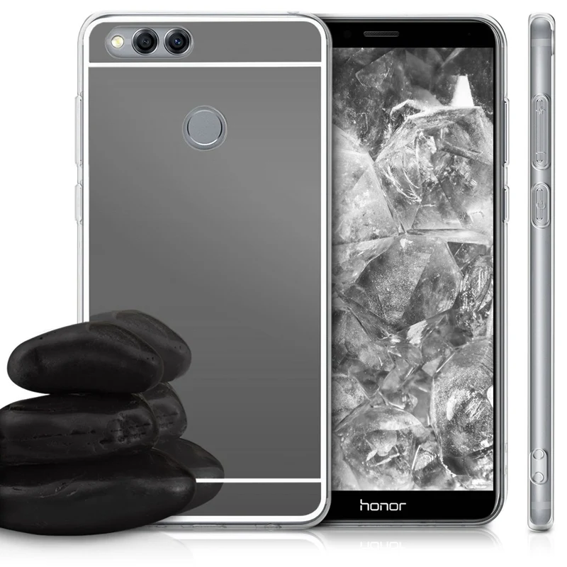 Зеркальный чехол UPaitou для Huawei Honor 7X 7C 7A Pro 7S Mate SE из ТПУ акриловый с мягкой