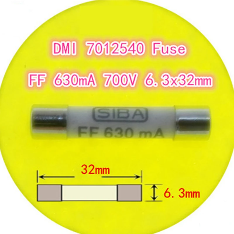 

10 pieces / lot New 6.3x32 mm 7012540 FF 630mA AC 700V Ceramic fuse