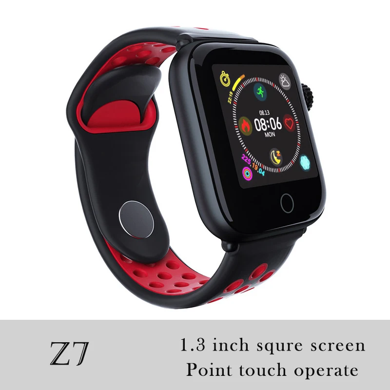 Z7 Black and Red 696 LJL08 0,9" TFT цветной шагомер браслет A6 умный Браслет пульсометр кровяное давление Водонепроницаемый Фитнес-трекер часы M - Цвет: Z7 Black and Red