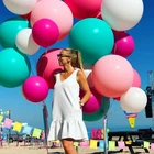 Большие розовые воздушные шары, 36 дюймов, индивидуальный, для свадьбы, вечеринки, ретро-шар, макарон, матовый надувной фотоэлемент