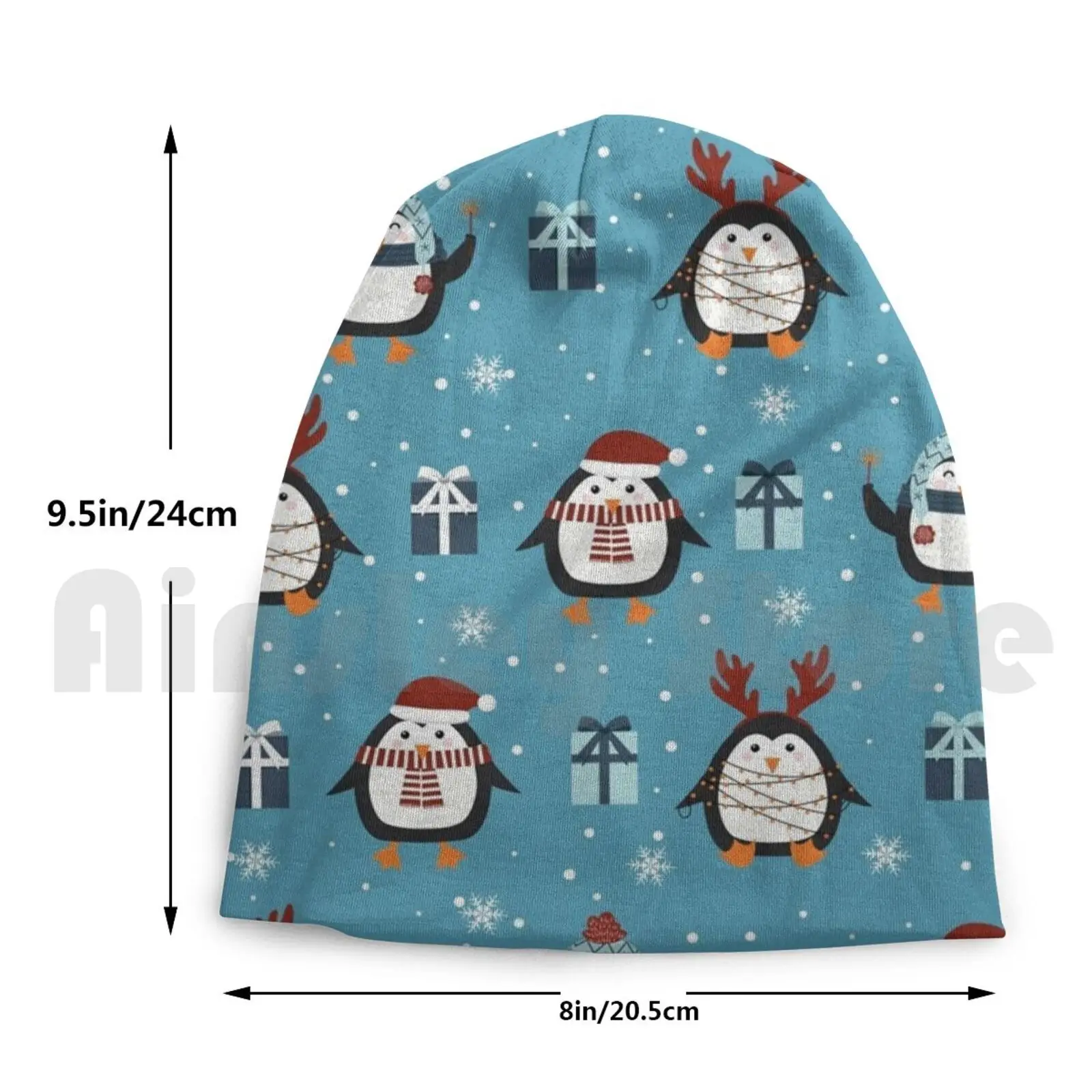 

Cute Holiday Penguin Christmas Gift Beanies Pullover Cap Comfortable Christmas Holiday Christmas Penguin Cute