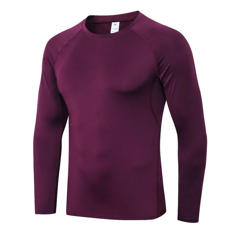 

Men's Quick-drying Fitness Long-sleeved Stretch Tight Sports Running Training Suit Breathable Sweat-wicking T-shirt Top