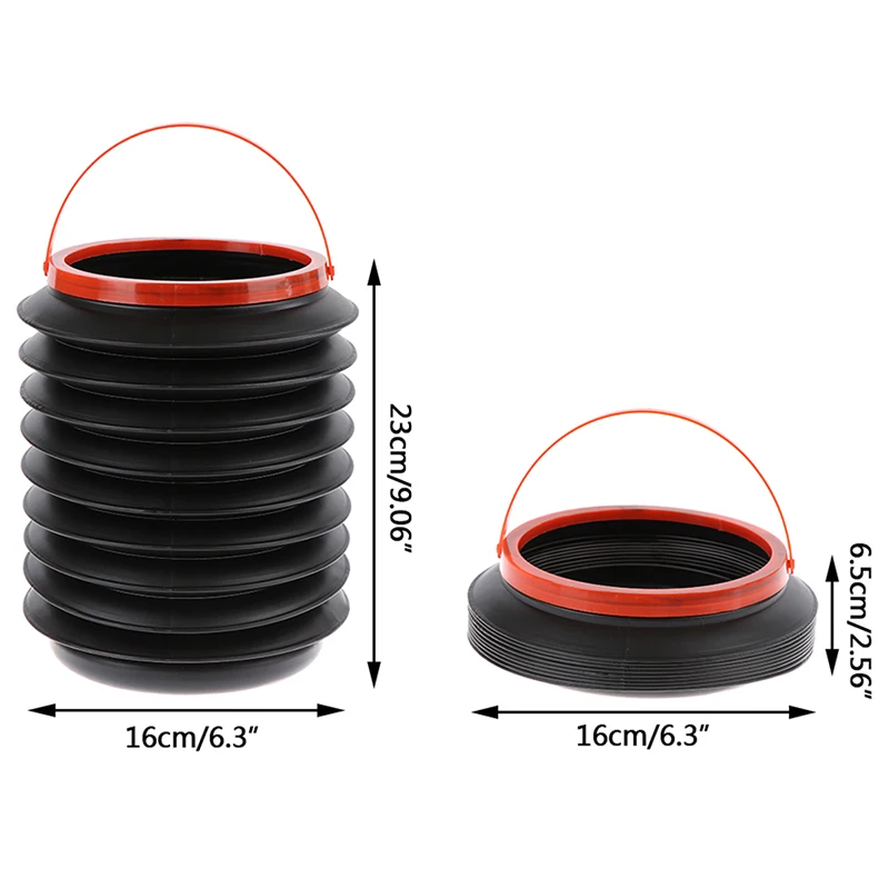 

1pc Car Trash Bin Can Car Storage Bin Bucket Retractable Folding Bucket garbage storage bucket waterproof Automotive interior