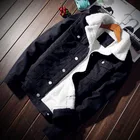 Мужская джинсовая куртка, модная зимняя теплая флисовая куртка, Мужская верхняя одежда, модные джинсовые куртки, мужская Ковбойская повседневная одежда, женская одежда 5XL 6XL