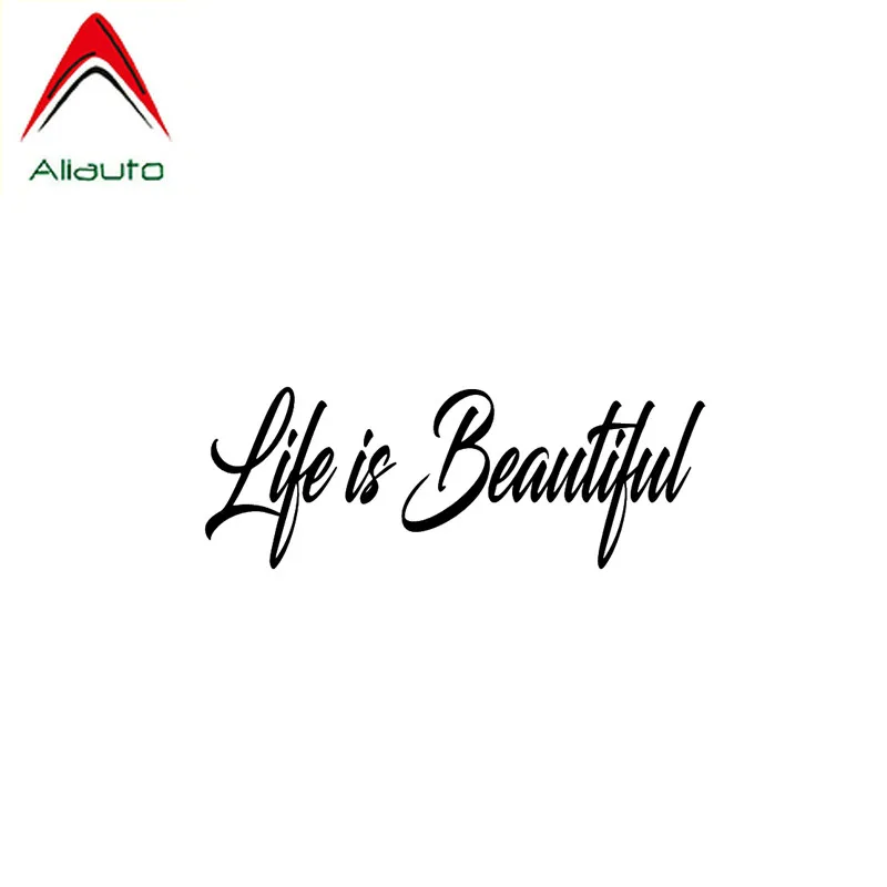 Модная Автомобильная наклейка Aliauto красивая виниловая Life Is Beautiful защита от солнца