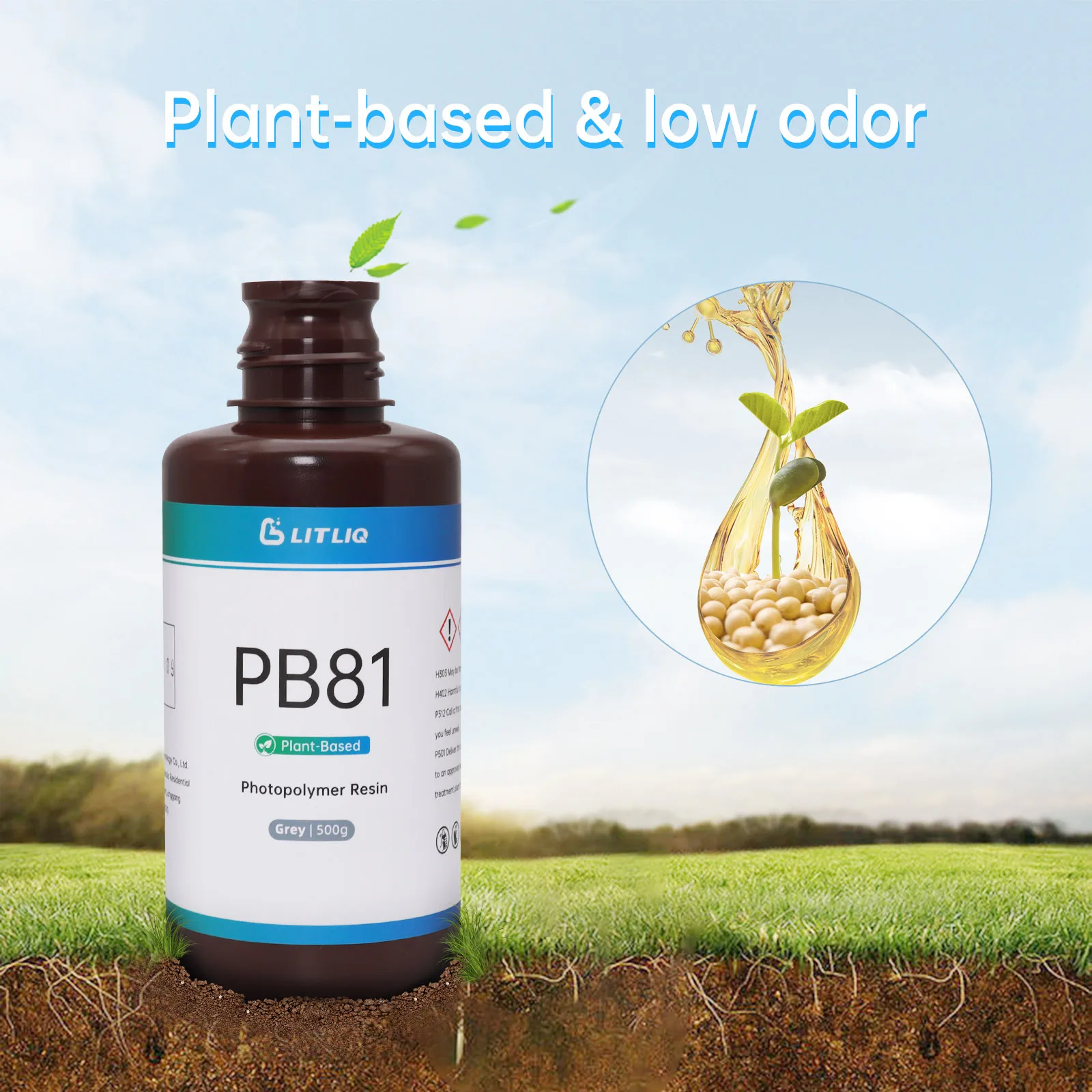 Стандартная жесткая 3D УФ Смола LITLIQ 405 нм растительная 3d-уф смола для 3d принтера