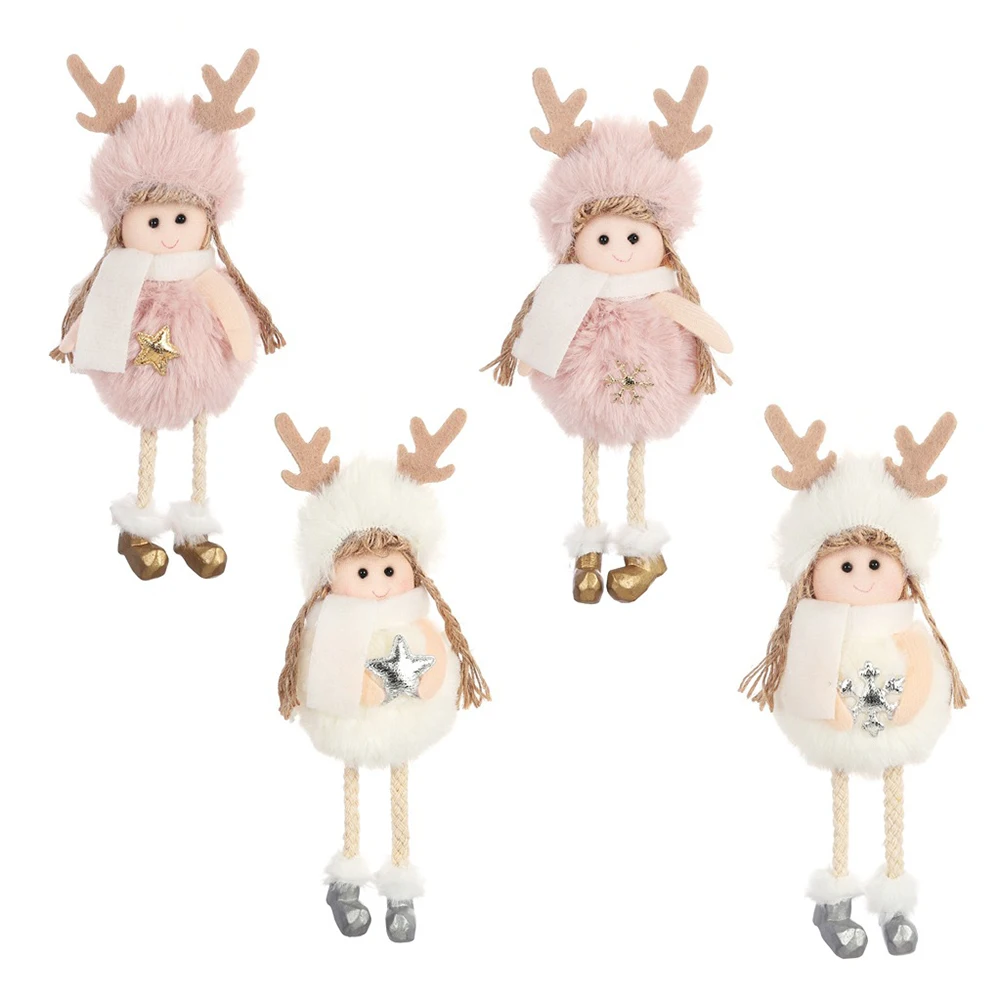 

Lovely Girl Plush Angel Doll Hanging Pendant Christmas Tree Ornaments Christmas Decorations for Home New Year Gifts for Kids
