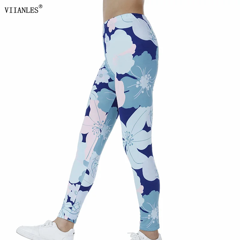 

VIIANLES Women Leggings Sports High Waist GYM Tights Workout Fitness Elastic Yoga Pants High Waist Jeggings Sexy Sportswear