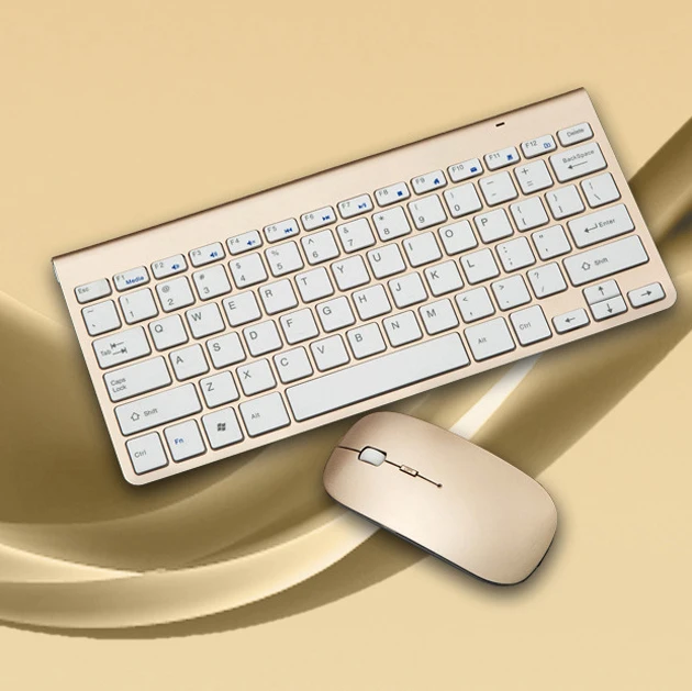 2 4 ГГц ультра-тонкий Беспроводной клавиатура и Мышь комбо с мышь приемником USB