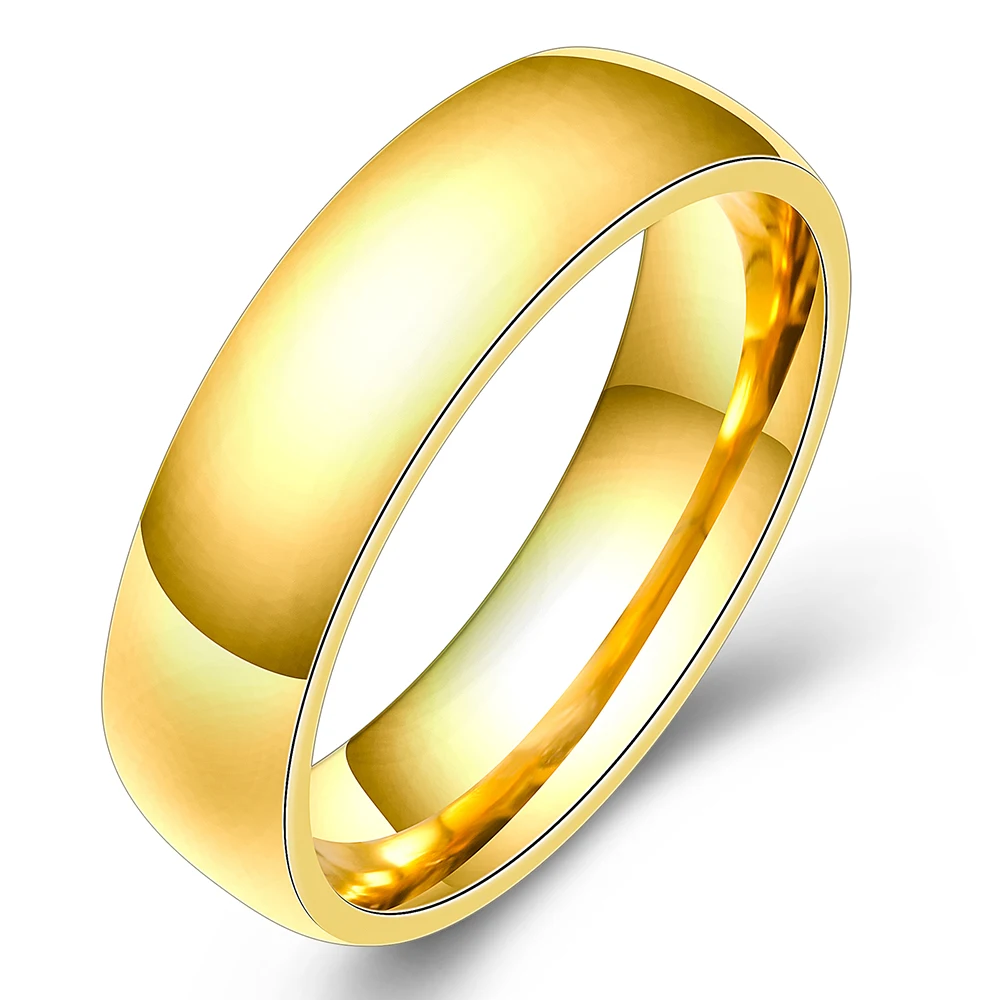 6mm gold Семья для папы и сына, одежда для мамы и дочки с гравировкой выразить свою любовь память подарок кольцо Высокое качество Нержавеющая сталь ювелирные изделия Для женщин и мужчин кольца - Цвет основного камня: 6mm gold