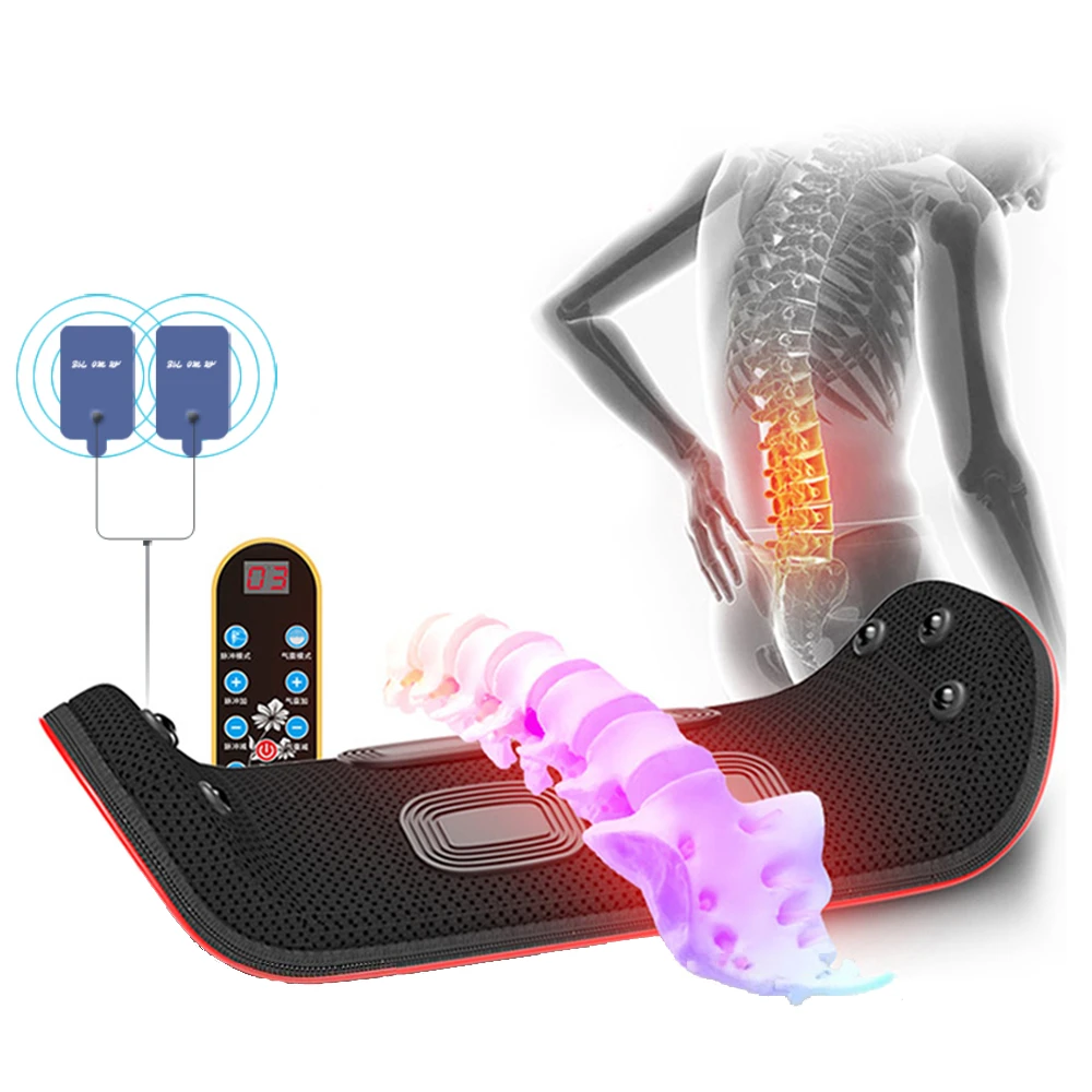 Electric Lumbar Traction Device Waist Back Massager Vibration Massage machine Lumbar Spine Support Waist Relieve fatigue