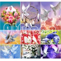 5d diy diamond painting animal pigeon cross stitch kit full drill square embroidery mosaic art picture of rhinestones home decor