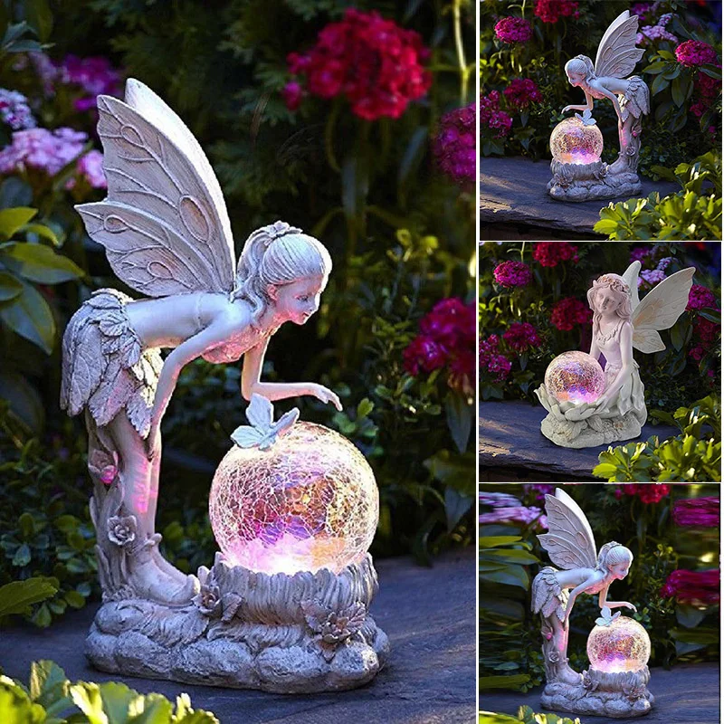 

Newly Solar Color Changing Elf LED Light Garden Decorative Angel Lamp for Outdoor Lawn Yard Decoration