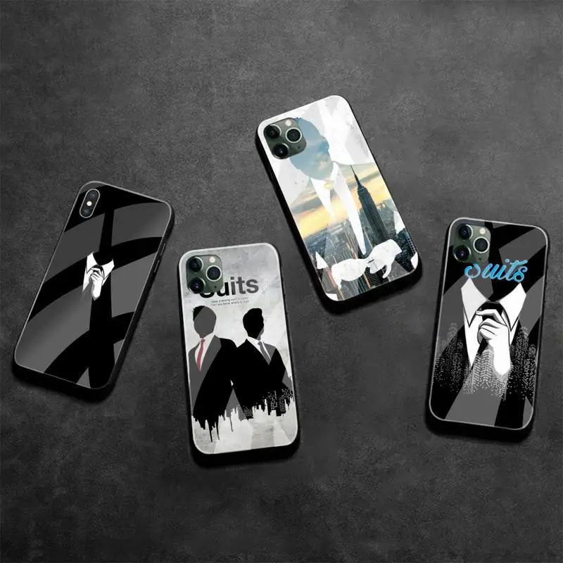 

HUAGETOP American TV show SUITS Phone Case Cover Tempered Glass For iPhone 11 Pro XR XS MAX 8 X 7 6S 6 Plus SE 2020 case