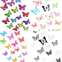 multicolor 3d effect crystal butterflies wall sticker beautiful butterfly for kids room wall decals home decoration diy wall art