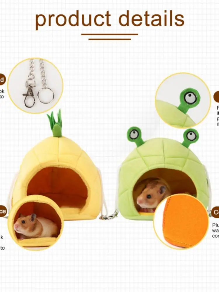 

New Product Launches Winter Cotton Nest Honey Bag Hedgehog Squirrel Golden Silk Bear Cute Cotton Nest Pine Cone Green