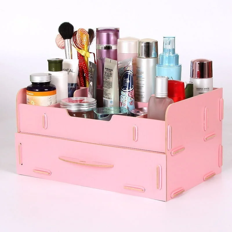 

Korean Desktop Large Wooden Bookshelf Drawer Storage Box Magazine Book Office File Rack File Organizer