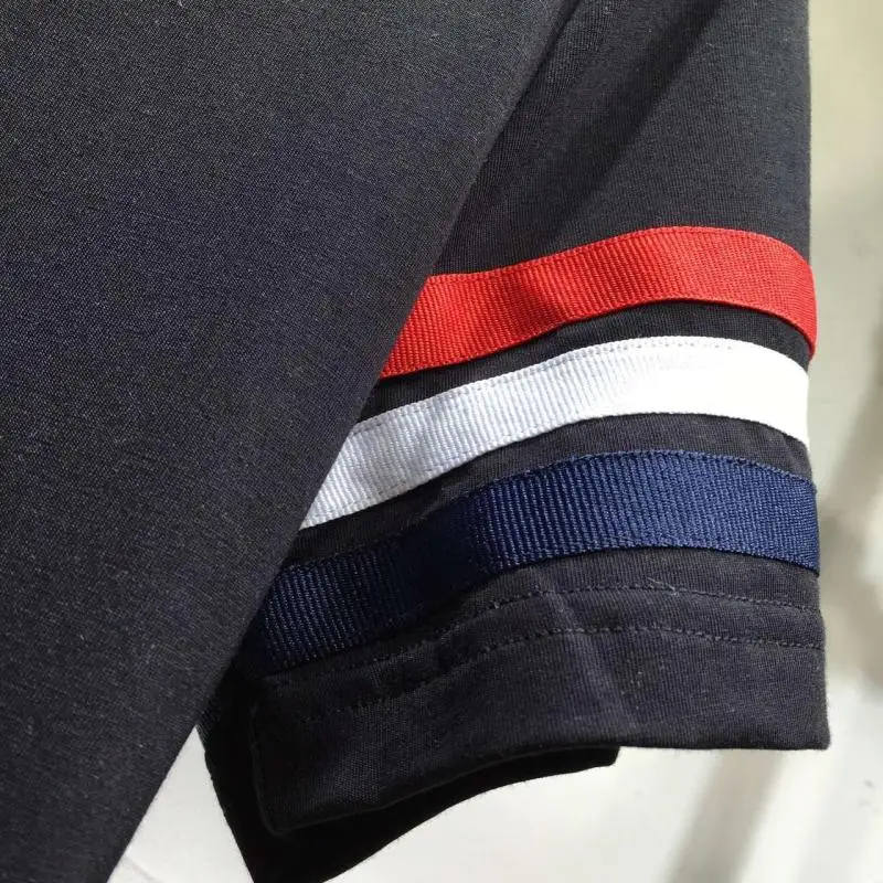 

Summer Men T-Shirt Short Sleeve Striped Solid Color Mens Cotton Tees Tops Slim O-Neck Fashion Pullover Simple Casual T-Shirts