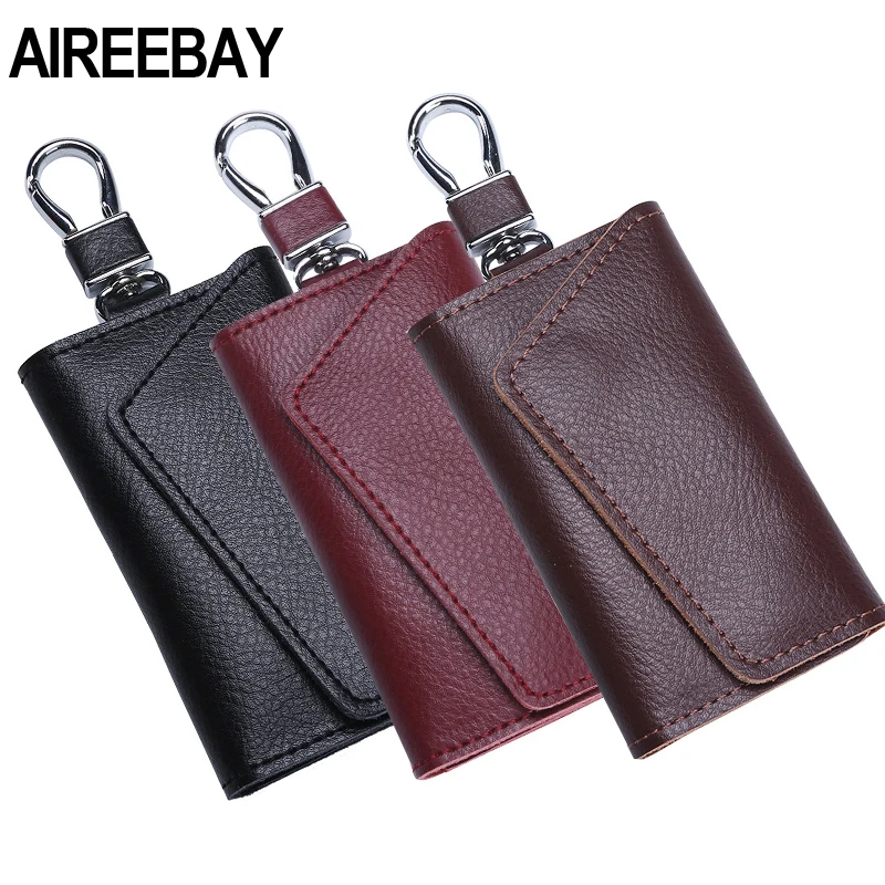 AIREEBAY брелок из натуральной кожи для мужчин и женщин органайзер ключей сумка