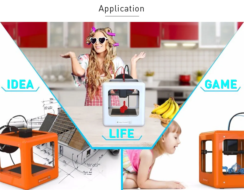 Easythreed NANO 3d принтер мини обучающий бытовой DIY Набор 3d принтер один ключ печатная машина для Ребенка Рождественский подарок
