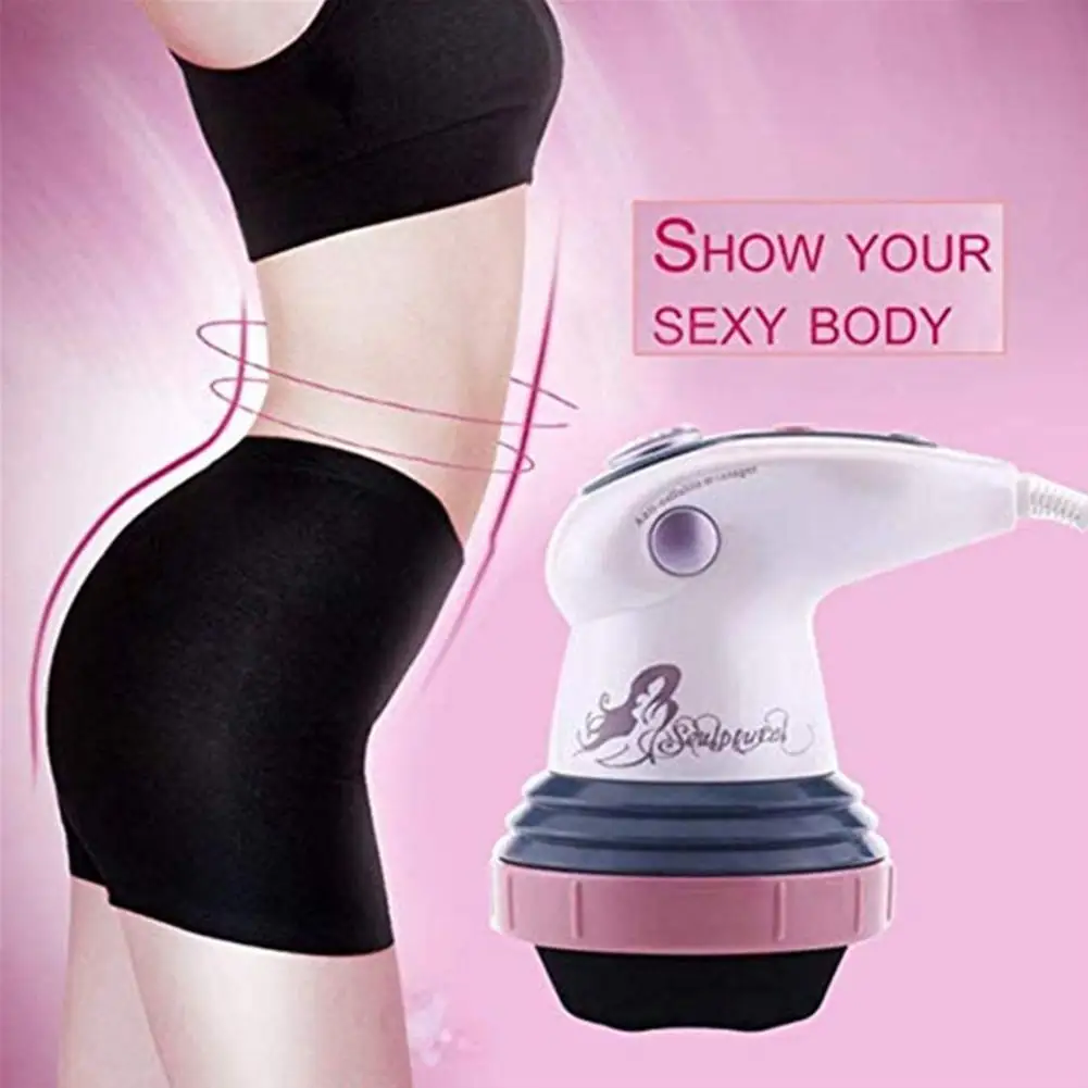 

Body Slim Massage Shaper Anti Cellulite Massager Vibration Roller Loss Weight Electric Fat Burner Tool with 4 Massage Heads