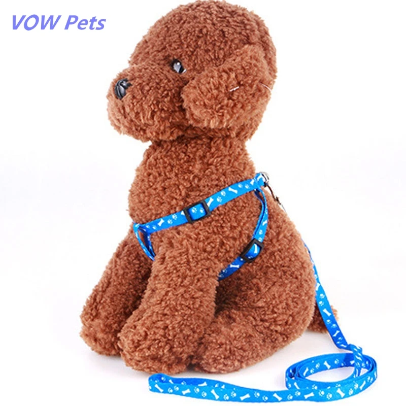 

VOW Pets Cat Dog Collar Harness Leash Adjustable Nylon Pet Traction Cat Kitten Halter Collar gato Cats Products Pet Harness Belt