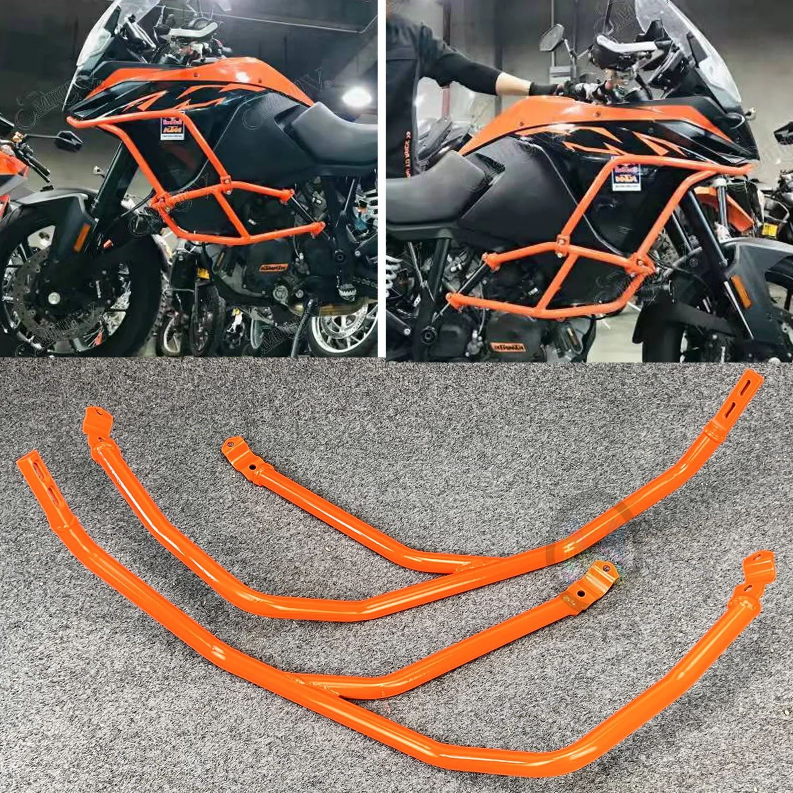 

For KTM 1290 Super Adventure S R 1050 1090 1190 Adv 2013-2019 Upper Crash Bars Engine Guard Bumper Stunt Cage Frame Protector