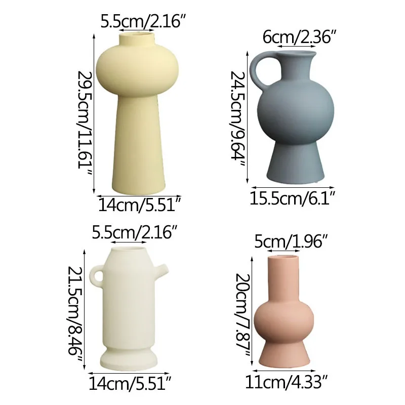

Strongwell Art Vase Flower Pot Home Decor Figurines Irregular Artware Flower Arrangement Decoration Ornament Housewarming Gift