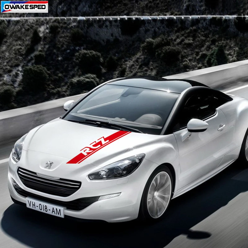 

Автомобильный Стайлинг капота наклейки на капот для Peugeot RCZ Coupe Ограниченная серия полосы гоночный Спорт Авто Крышка двигателя Декор винило...